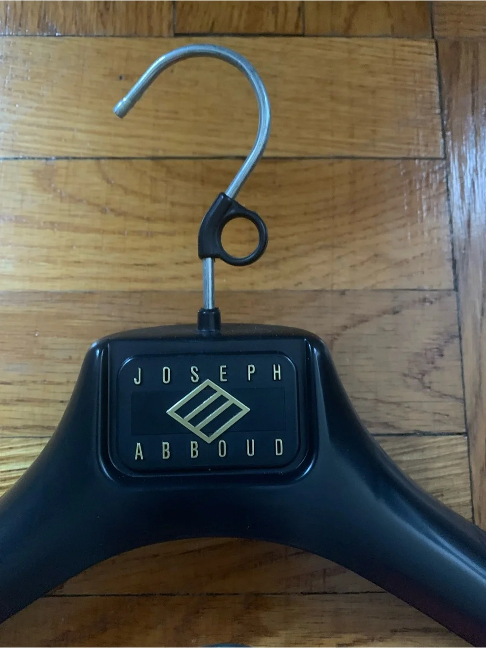 Joseph Abboud Black Plastic Suit Hanger with Non-Slip Bar - Set of 2